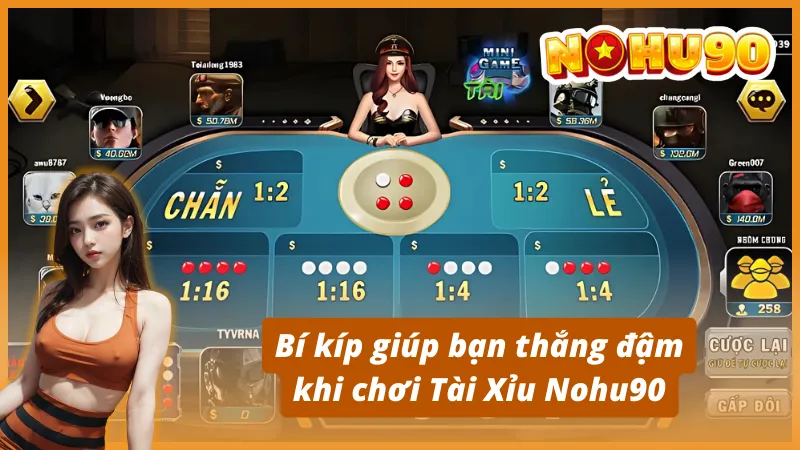 Bí kíp giúp bạn thắng đậm khi chơi Tài Xỉu Nohu90