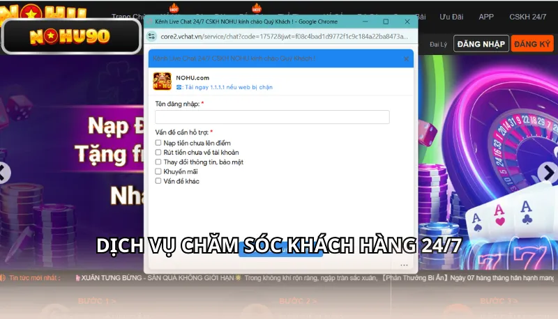 Dịch vụ chăm sóc khách hàng 24/7